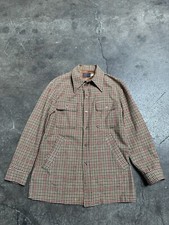 Vintage Pendleton Plaid Wool Cruiser Jacket Size M Button Down 4 Pockets Plaid