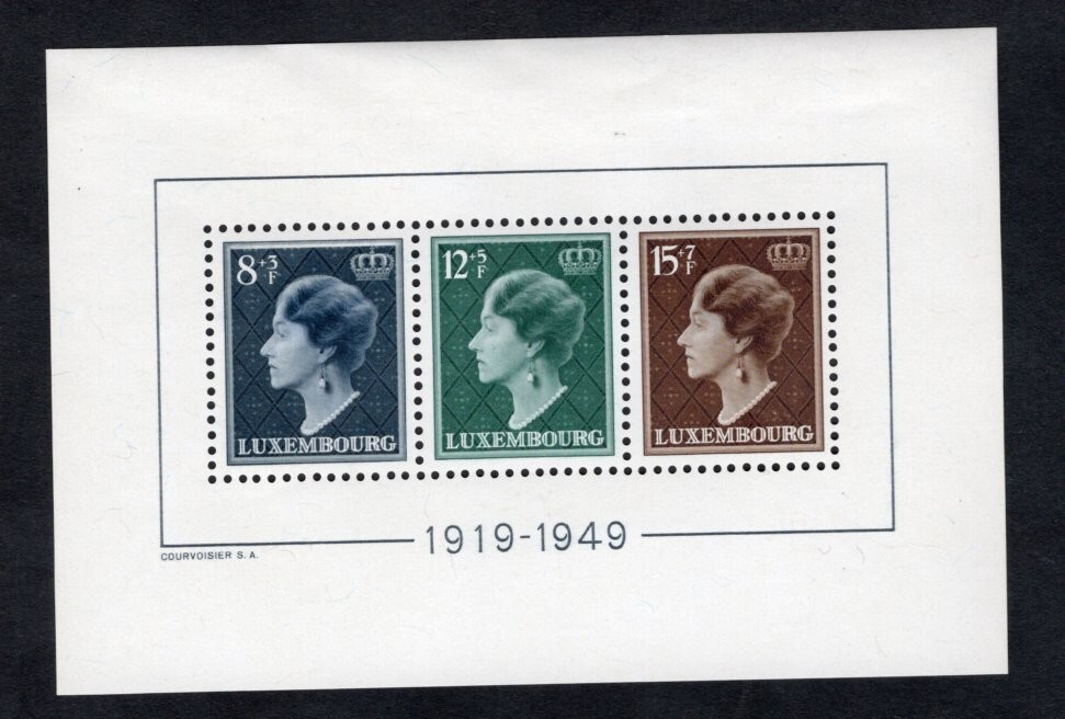 Luxembourg 1949 block of stamp Mi#bl.7 START10%ONLY MH CV=168$