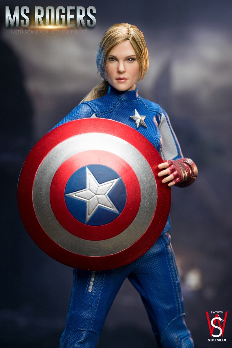 SWTOYS 1/6 ミス ロジャース  FS049 IN STOCK New SWTOYS FS049 1/6 Female Captain America MS