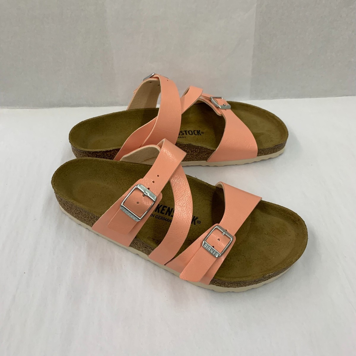 Birkenstock New w/ Box Salina Coral Peach Birko Flor Regular  display picture 3