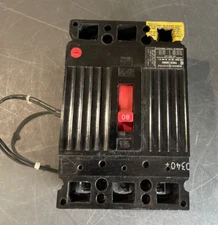 Ge Thed 3 Pole 80 Amp 600Vac Thed136080 Circuit Breaker 250Vdc