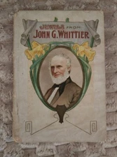 Vintage/Antique~1908~Jewels from John G Whittier~Book of Poetry~Greenleaf~Poems