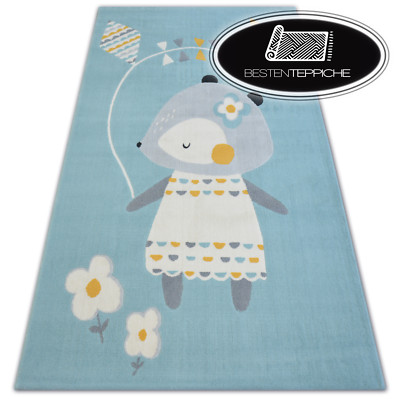 Modern Children Rug Pastel Mouse Soft and Tight Woven Balta Low-Pile