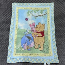 Vtg Winnie The Pooh Crib Comforter Blanket Quilt Piglet Eeyore Crown Crafts