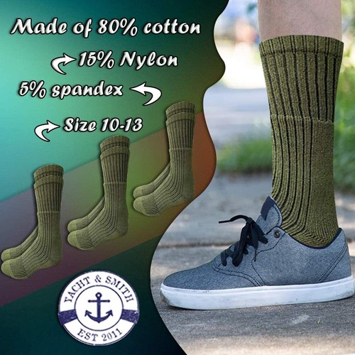 24 PK Military Grade Wick Dry Crew Socks ,Heavy Duty Boot Sock, Mens Crew Socks - Picture 4 of 7