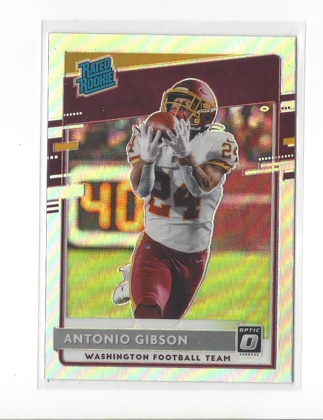 2020 Donruss Optic Holo Prizm #185 Antonio Gibson RR RC Rookie Commanders