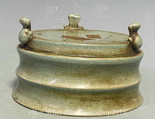 Censario quemador de incienso de porcelana horno Ru dinastía canción china antigua de 7,8" - Imagen 8 de 9