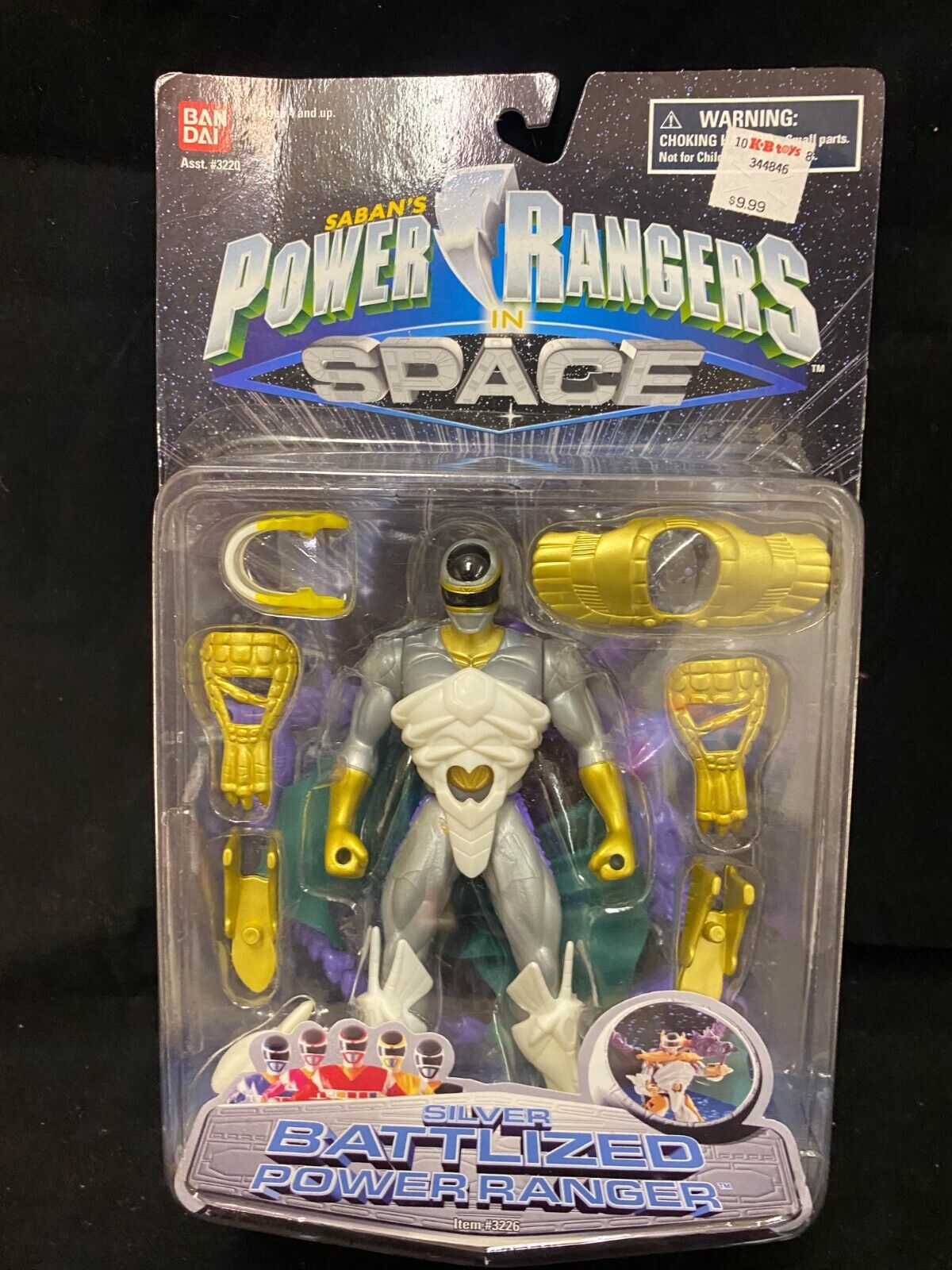 Power Rangers Battlized Silver Power Ranger Bandai Vintage 1997 Sealed 