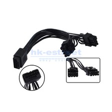 19cm PCIE 16 Pin 12 4 to Dual 8 Pin 6 2 Power Cable Adapter