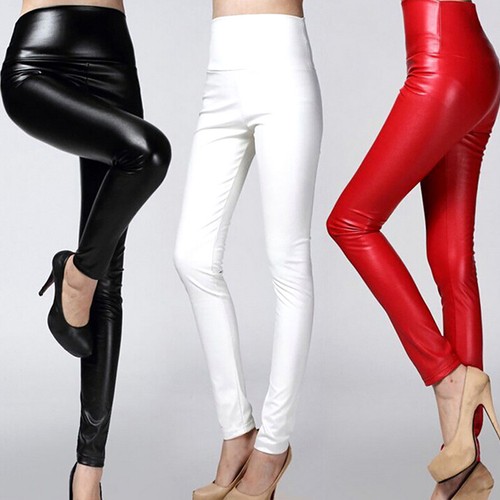 Womens Fashion PU Leather Wet Look 