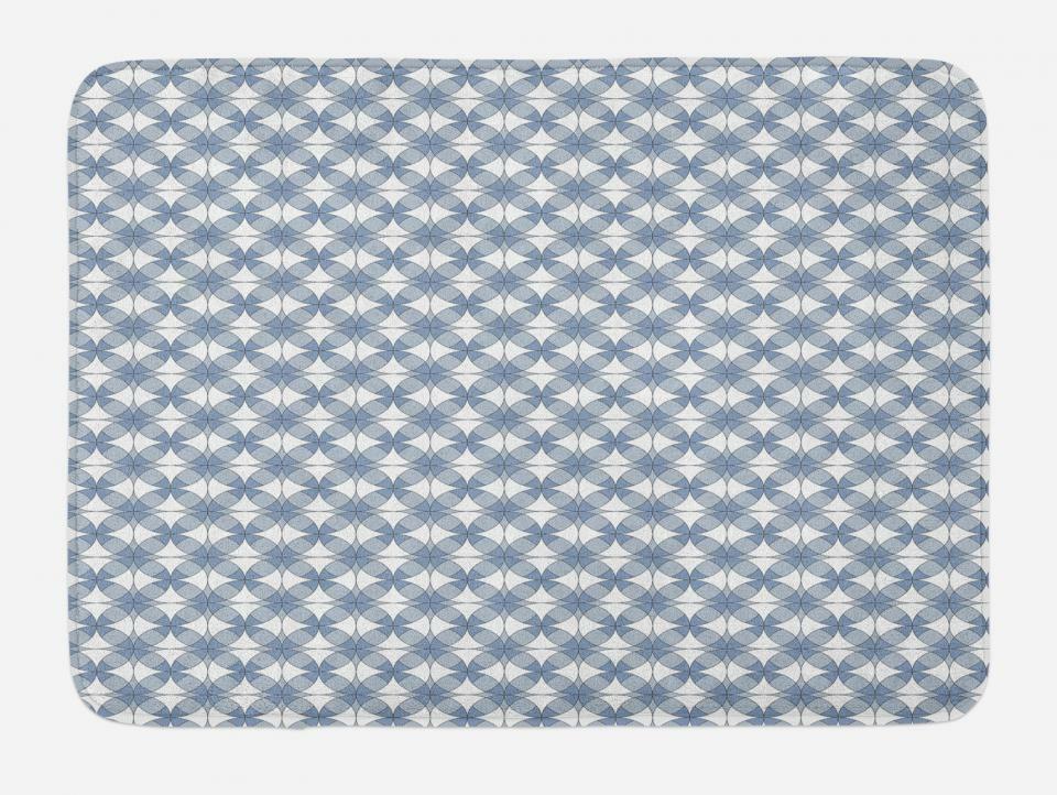 Abstract Geometric Bath Mat Bathroom Decor Plush Non-Slip Mat 29.5