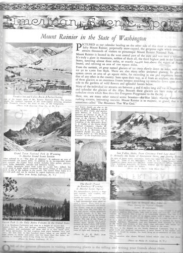WHITE & WYCKOFF'S DISTINCTIVE STATIONERY 1944 CALENDAR - AMERICAN SCENIC SPOTS - Picture 3 of 5