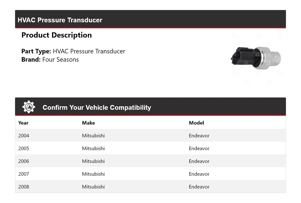 Transductor de presión de climatización para Mitsubishi Endeavor 2004-2008 4 estaciones 2005 2006 Foto 2 de 4