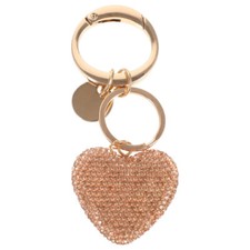 Shiny Heart Keyring Imitation Crystal Heart Keychain Backpack Hangng Ornament