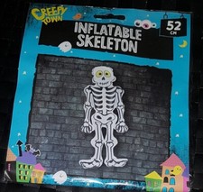 Aufblasbares Skelett Gruselstadt 52 cm wei&szlig; neu im Paket Spa&szlig; Halloween Party