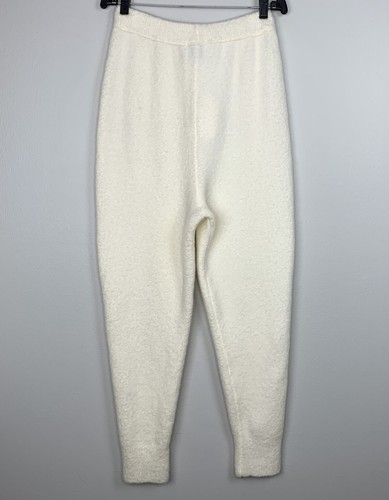 Neu mit Etikett Nanushka Coba weiße Filzstrick-Joggerhose Wolle Damen Gr. M Einzelhandel $ 370 - Bild 6 von 8