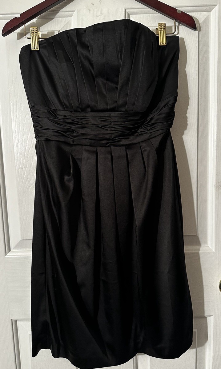 NWT WHITE HOUSE BLACK MARKET Black Cocktail Evening Dress Convertible Strap  Sz 6