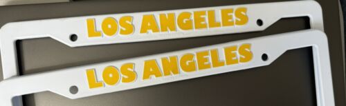 2 Los Angeles Lakers White License Plate Frame NEW Auto Truck FREE USA SHIPPING - Picture 3 of 3