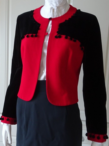 MOSCHINO CHEAP and CHIC CROPPED VINTAGE JACKET FRAN FINE 'THE NANNY' UK 12 - Picture 8 of 23