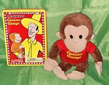 Curious George Plush by Gund Universal Studios  Magnetic Fun Playset Bundle 