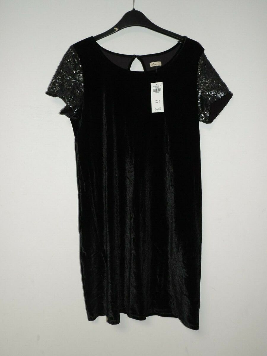 Hollister Sequin sleeve velvet shift dress Green Size S UK 8 10 DH001 AA 03 eBay