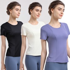 Women's Workout Shirts Moisture Wicking Cool Performance Tee Dry Fit Yoga Tops