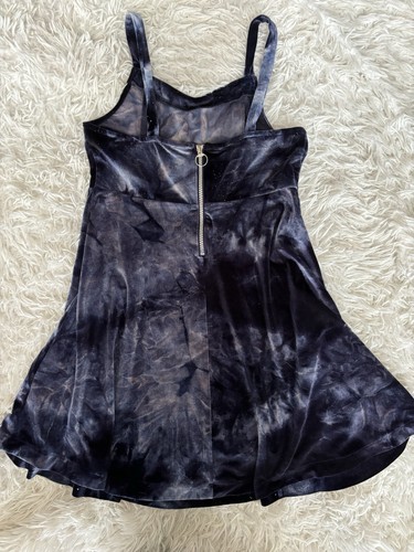 Justice girls sz. L (12/14) blue velvet sparkle design sleeveless dress. Holiday - Picture 7 of 11