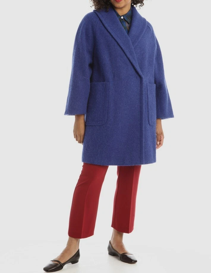 MARINA RINALDI by MAX MARA, Alpaca & Wool Coat, Size 27 MR, 18W US, 48 DE, 56 IT - Image 2 of 4