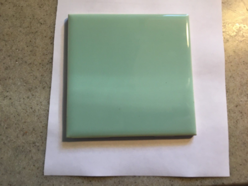 Vintage Interpace Gladding McBean Trend Lime Green Tile 4-1/4 x 4-1/4 INA Japan - Picture 2 of 9