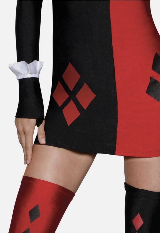 Harley Quinn Gotham City Most Wanted Adulto Mujer Halloween Disfraz NUEVO Foto 4 de 4