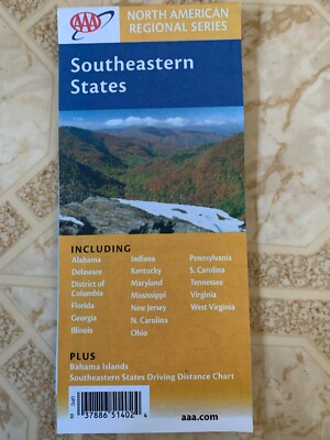 Southeastern States AAA Street Travel Road Map 521606 Regional Series 2005-2007