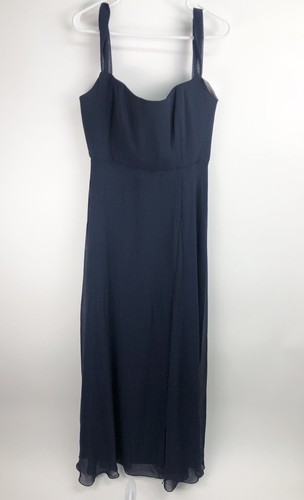 Vestido de noche para mujer After Six cuello novio, talla 14 - azul. Longitud del piso - Imagen 3 de 10