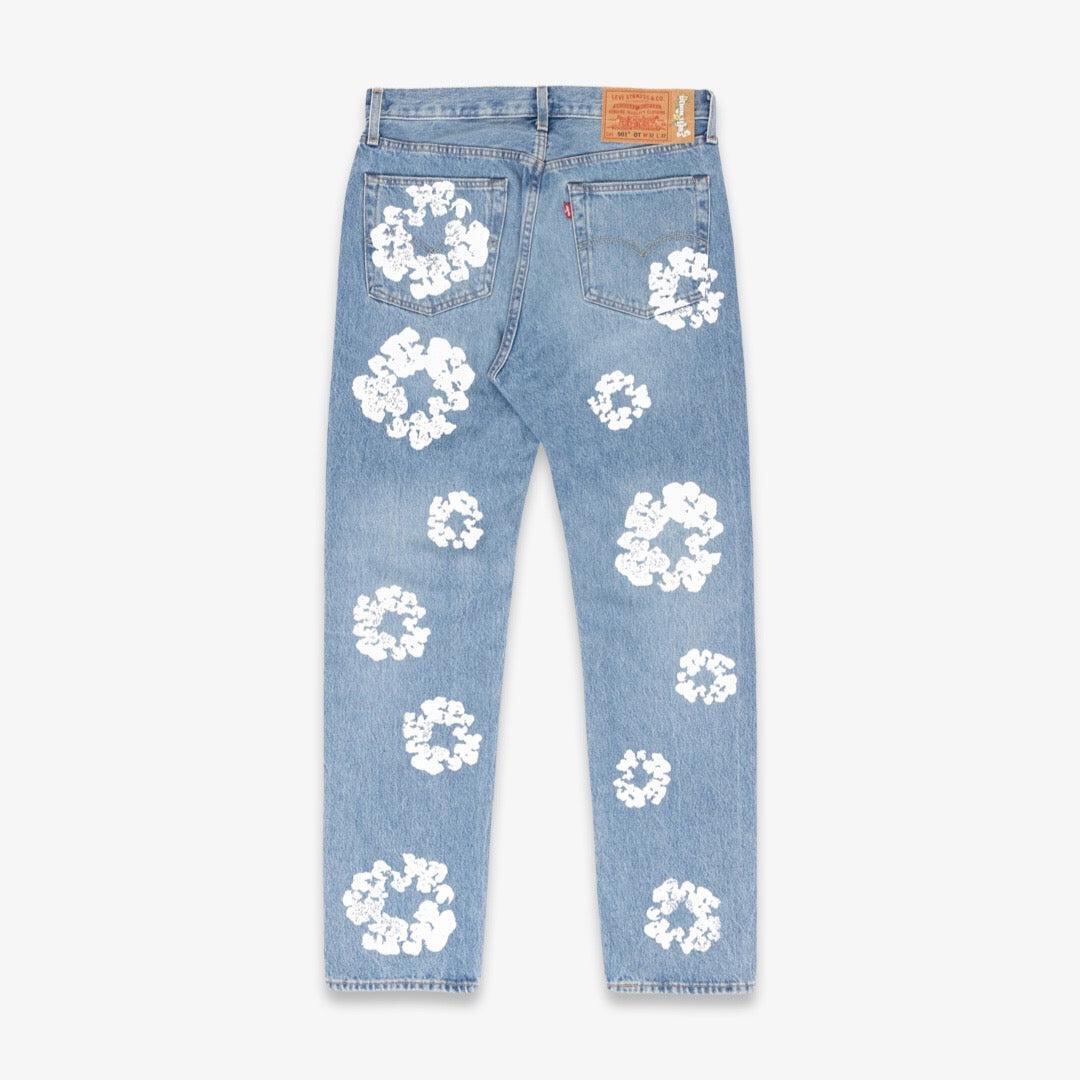 Denim Tears x Levi's 501 Jeans 'The Cotton Wreath' Light Denim Tears x Levi's 501 Jeans 'The Cotton Wreath' Light
