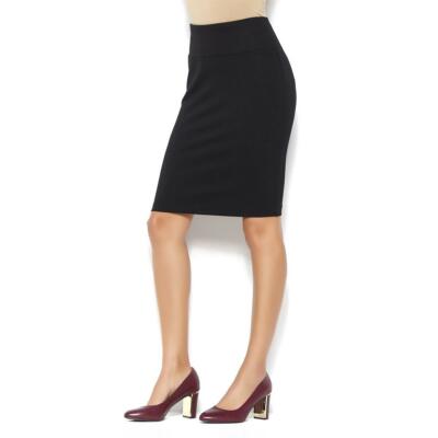 IMAN Global Chic Touch of Gold Power Ponte Slimming Skirt 624404-J