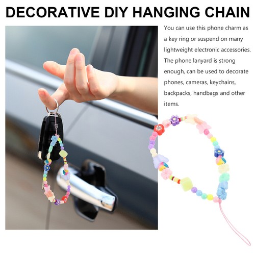 Armband Lanyard Böhmen Kleines Gänseblümchen Handy-Lanyard Telefon Perlen - Zdjęcie 2 z 12