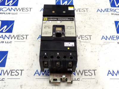 Square D FI36020 3 Pole 20 Amp 600 Volt 200kA I-Line Circuit Breaker - Tested