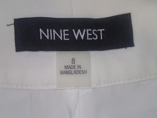 Pantalones elásticos Nine West "The Trouser" marfil/blanco roto talla 8 ~ 32,5" entrepierna nuevos con etiquetas - Imagen 6 de 12