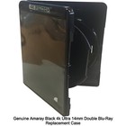 3 x Genuine Amaray Black 4k Ultra HD 14mm 2 Disc Double Blu Ray Replacement Case