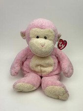 Ty Pluffies Collection “Baby Dangles” the Monkey Pink Version (10 inch)