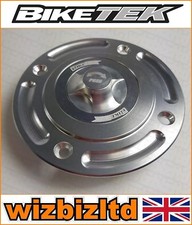 Biketek Silver Quarter Turn Fuel Cap (Gas Cap) Suzuki GSX-R 600 1996-2003 FFCS06