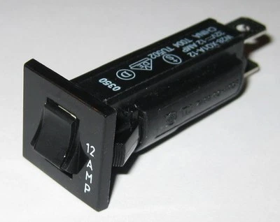 TYCO ELECTRONICS Tyco W28 Fuseholder Type Thermal P&B Circuit Breaker - 12 Amp - 250 VAC - 32 VDC
