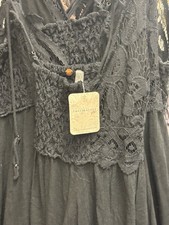 Free People Intimately Lacey Mini Dress Black Xs