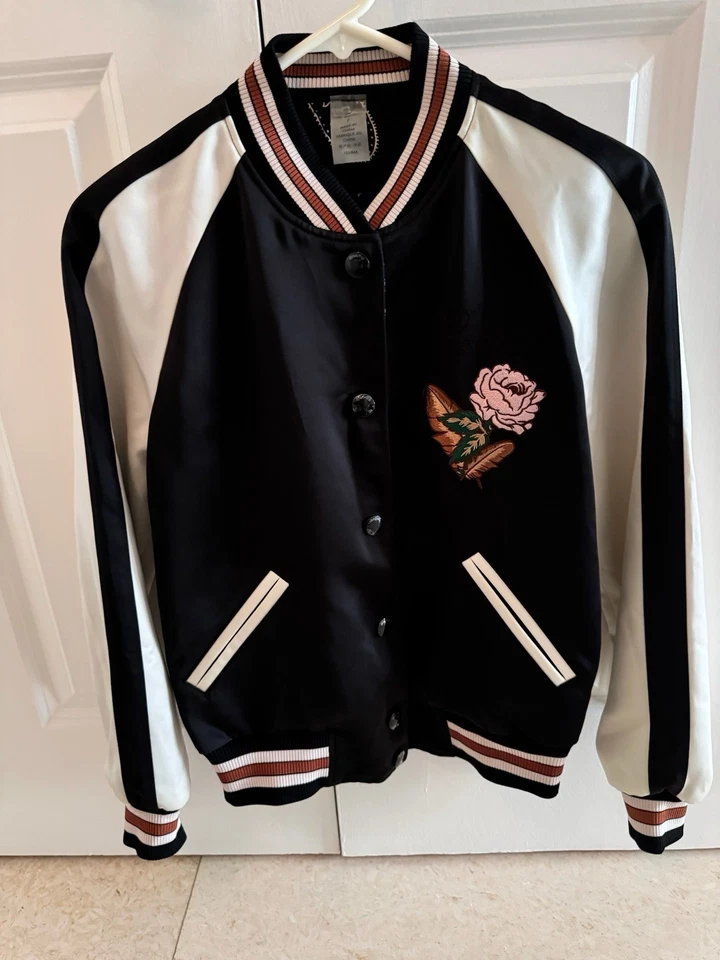 COACH Women's Paisley ROSE Reversible Bomber Varsity Size 0 - Image 3 of 4