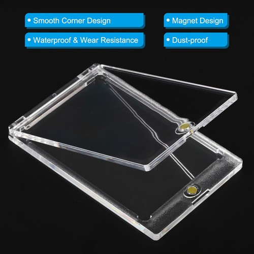 4"x3"x0.35" Magnetico Carta Porta 100PT Plastica Trasparente, Oro - Photo 5/6