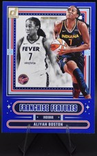 2025 Panini Donruss-Franchise Features Aliyah Boston #12 Press Proof Blue & Base