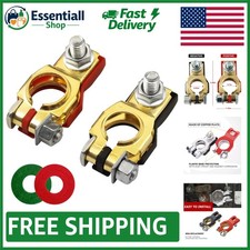 Durable Iron-Plated Copper Battery Terminal Connectors for SUVs Vans - 1 Pair