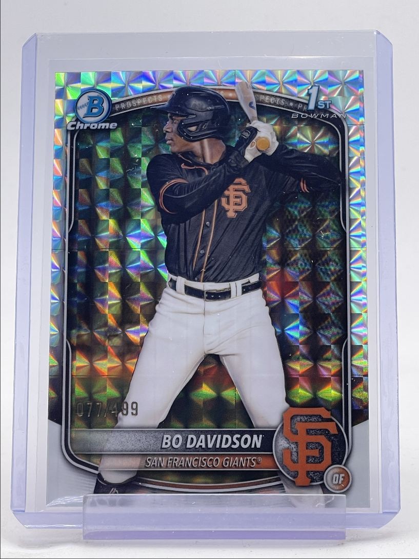BO DAVIDSON 2025 BOWMAN CHROME 1ST GEOMETRIC GIANTS /499 Q2264