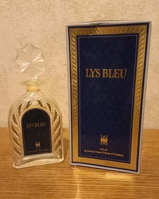 Ancien flacon Vide parfum LYS BLEU Prince Henri Pierre d' ORLEANS 50ml - Photo 1/4
