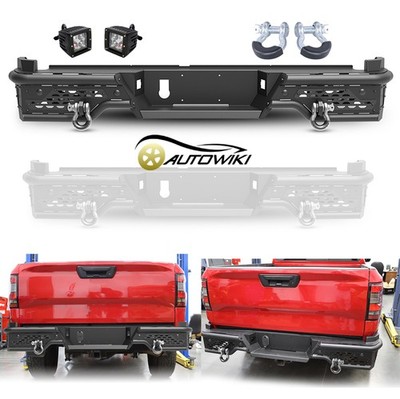 Heavy Steel Rear Bumper Fits 2022 2023 2024 2025 Nissan Frontier W/ Pod Lights
