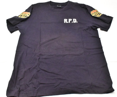 RESIDENT EVIL 2 BIOHAZARD RE:2 R.P.D. T-Shirt L Größe Dunkelblau Capcom 2019